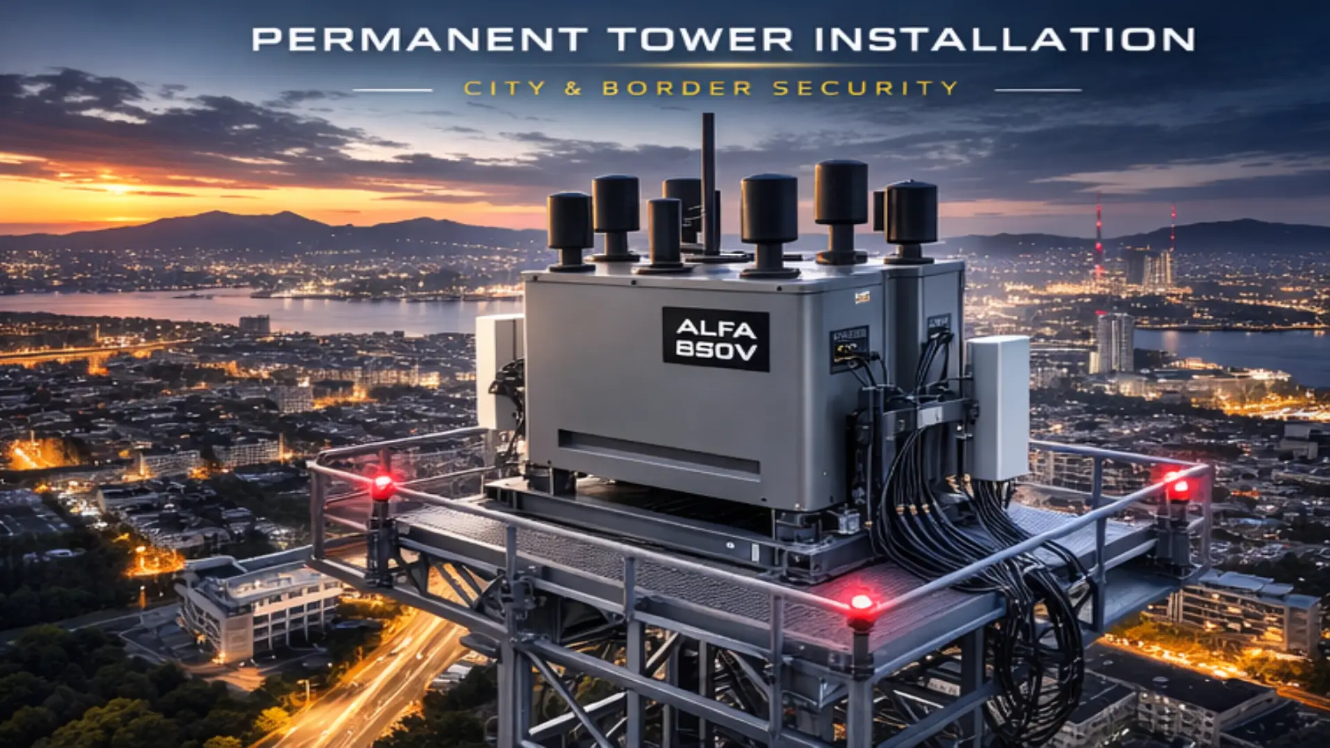 ALFA Drone-UAV Jammer fixed installation system